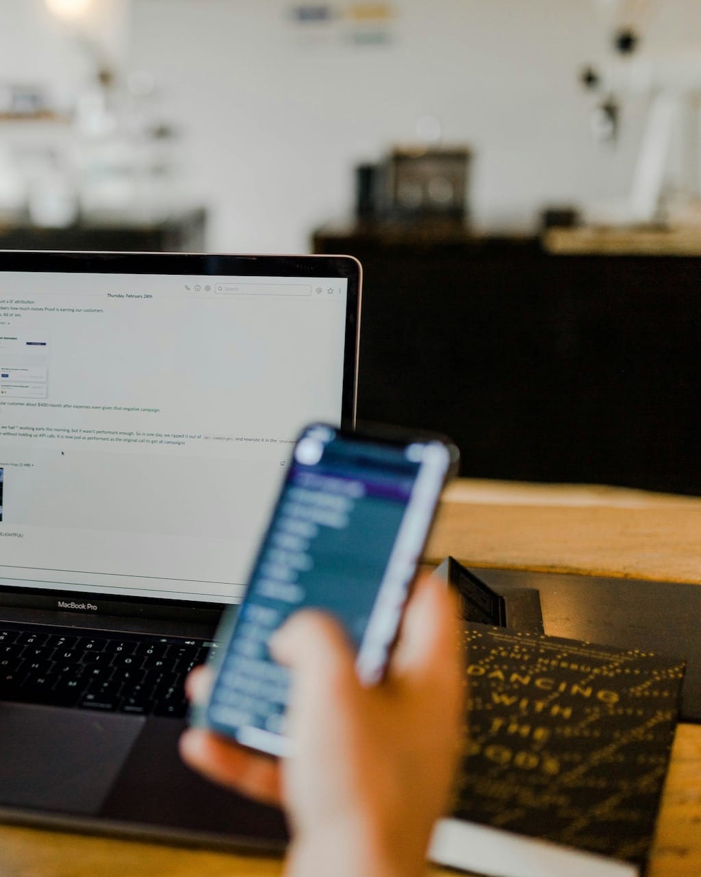 email marketing on a phone