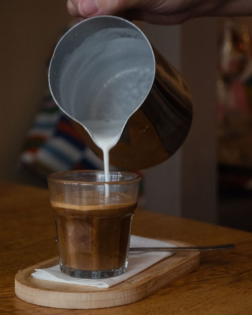 small business restaurant marketing shoot coffee being poured