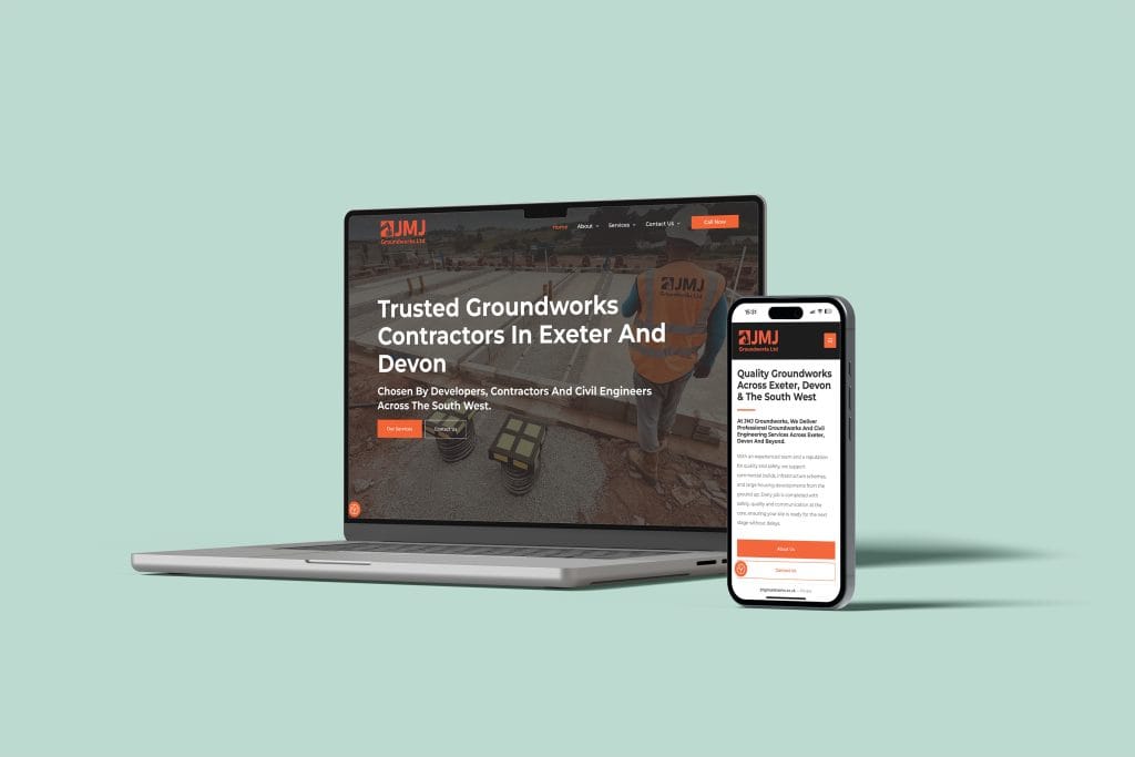 jmj groundworks website mockup