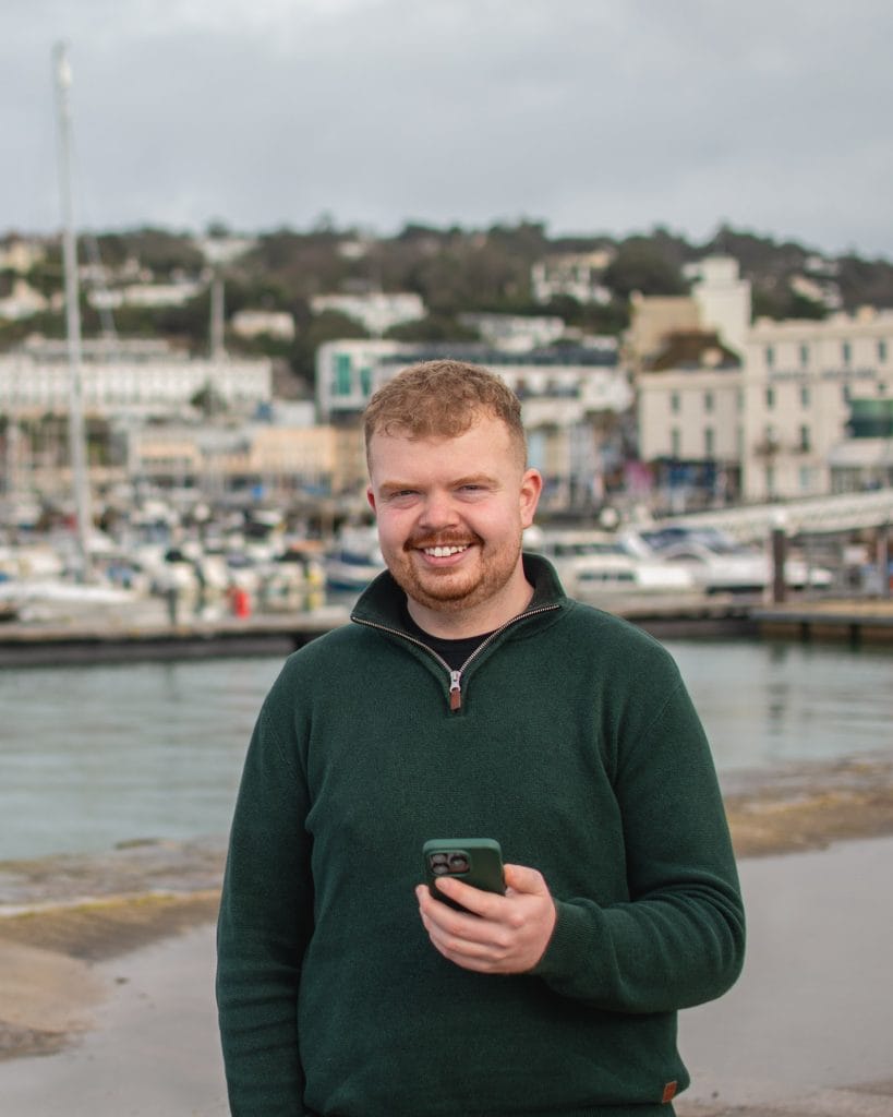 chris from csj marketing in torquay harbour